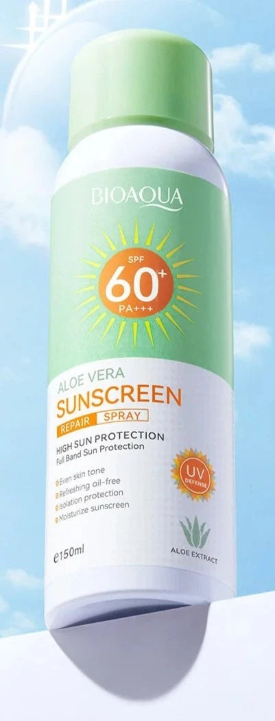 Protetor Solar BIOAQUA FPS 60  Aloe Vera , Clareamento , Reparação do Tom Facial,  150ml