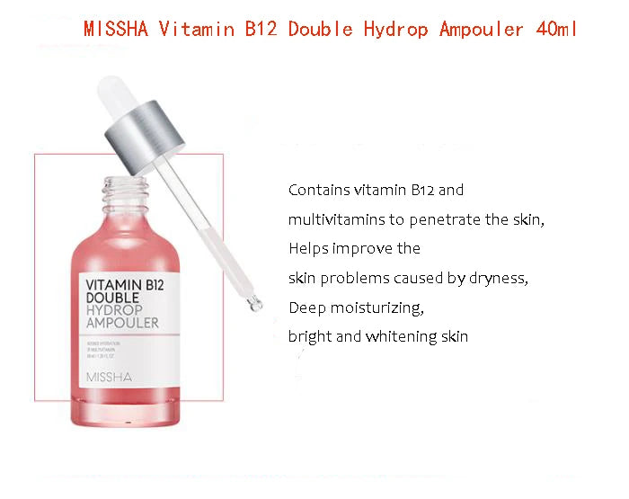 Kit Missha Vitamina B12  Ampola Especial Essência de branqueamento + Toner de facia hidratante + Creme Facial Anti-envelhecimento