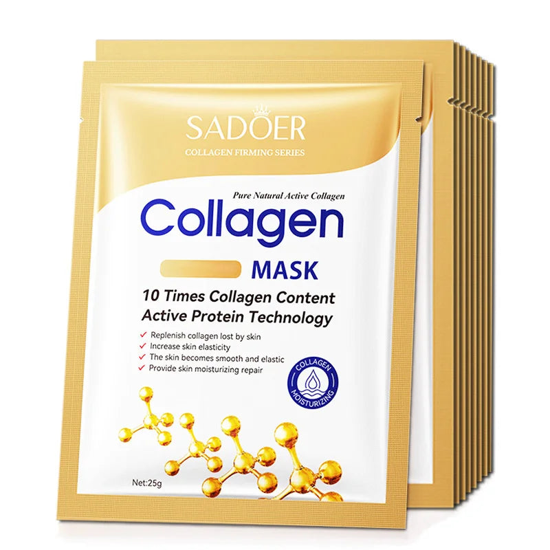 Máscara Colágeno Clareamento Refirmaste, Hidratante Saor 10pçs , Skincare, Folha Facial, Máscaras Faciais, Cuidados Com A Pele