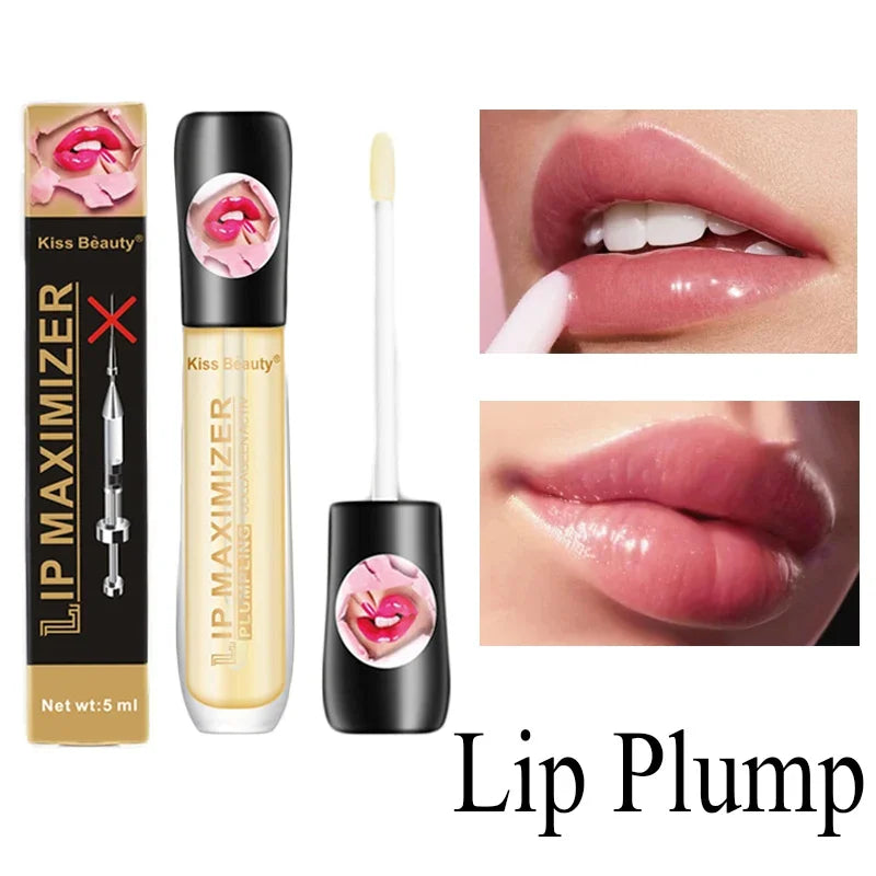 Lip Gloss Maximizador de Volume Efeito Instantâneo  Reparação, Hidratação Duradora reduzir as linhas finas dos lábios, máscara, hidratante duradouro, cuidado labial, sexy