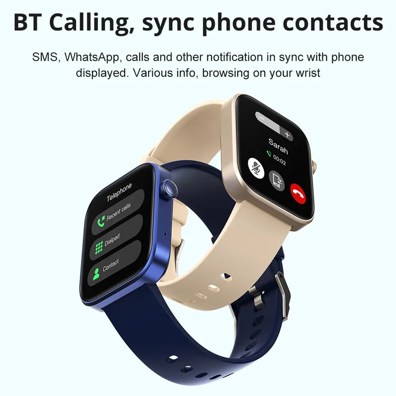 Relógio Coleção COLMI-P71 Smartwatch Unissex, chamada por voz, monitoramento de saúde, IP68 impermeável, notificação inteligente