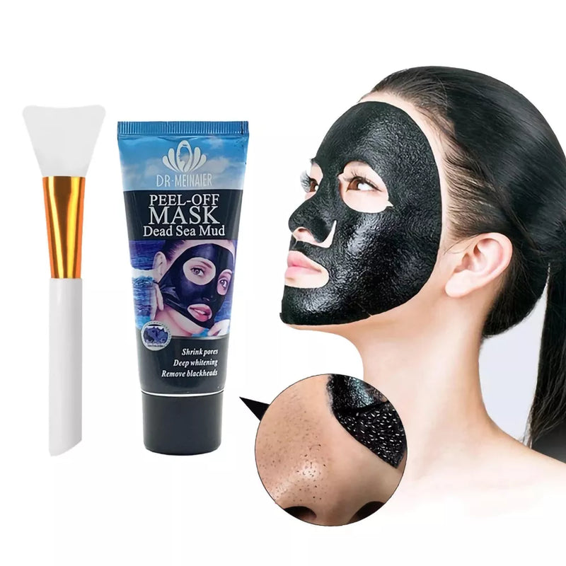 Máscara Removedora de Cravos Clareadora  Lama do Mar Morto 60 ml + Pincel Aplicador Clareador dos  Poros  produtos da pele